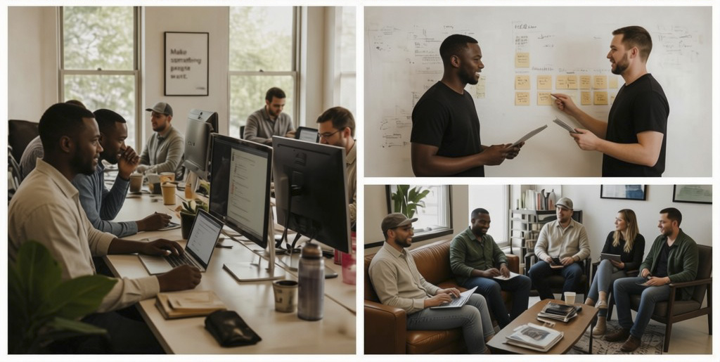 StackPrime team in a meeting